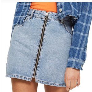 Topshop Zip Front Skirt